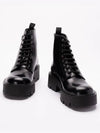 Logo embellished leather combat boots 2TG242FG000B4L - PRADA - BALAAN 3