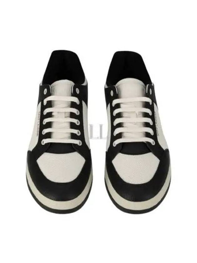 SL 61 Low Top Sneakers Black White - SAINT LAURENT - BALAAN 2