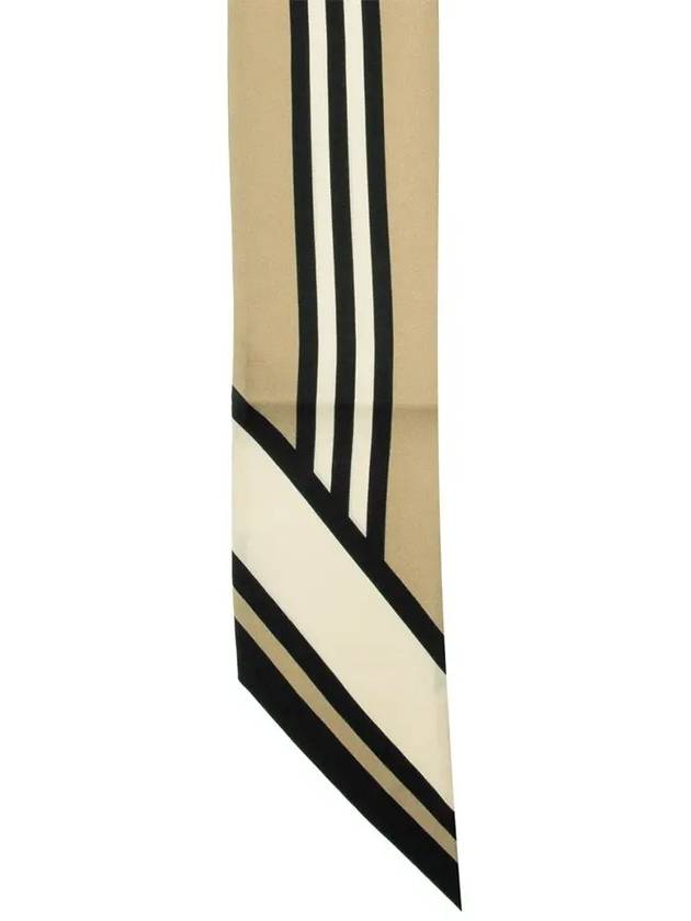 Montage Print Silk Skinny Scarf Archive Beige - BURBERRY - BALAAN 5