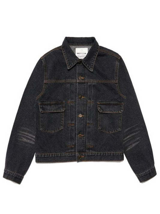 Washed Denim JacketBlack Blue - SMITH ARMOR - BALAAN 1