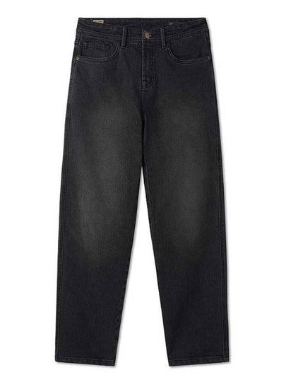 Destroyed Tapered Fit Denim Pants Washed Black - BLACKBROWN - BALAAN 2