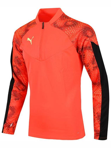 Individual Final WC 1/4 Zip Up Long Sleeve T-Shirt Fiery Coral - PUMA - BALAAN 1