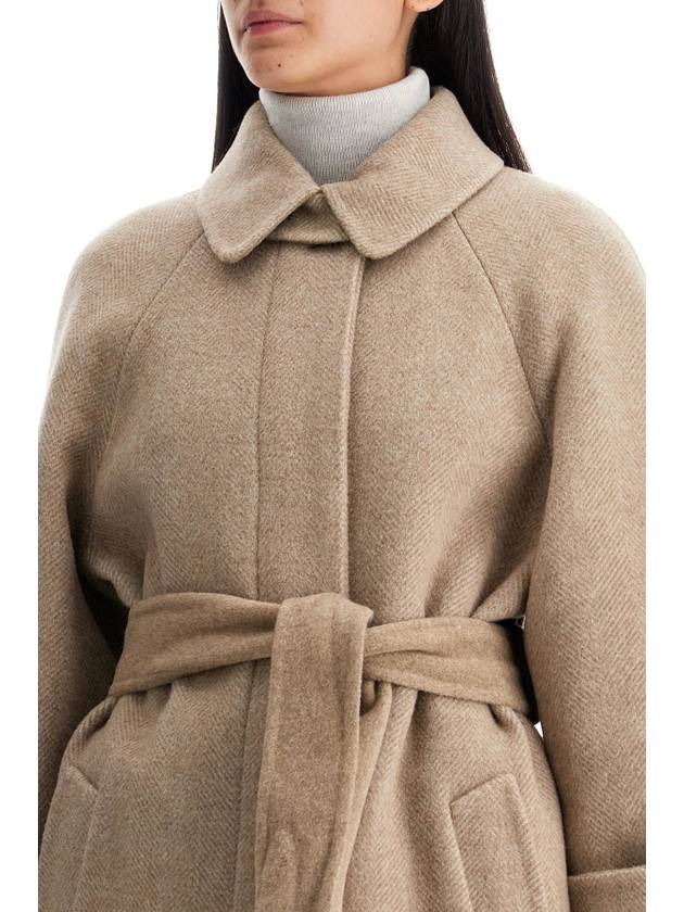 wool and cashmere coat with belt - BRUNELLO CUCINELLI - BALAAN 4