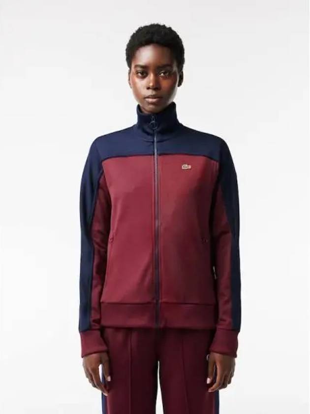 Women s high neck color block zip up sweatshirt SF1632 53N LGI domestic product GQ2N23101036956 - LACOSTE - BALAAN 1