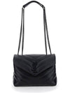 Monogram Loulou Matelasse Y Leather Small Shoulder Bag Black - SAINT LAURENT - BALAAN 3