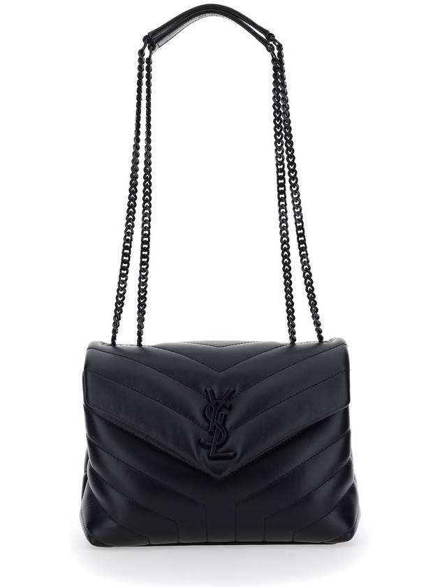 Monogram Loulou Matelasse Y Leather Small Shoulder Bag Black - SAINT LAURENT - BALAAN 3