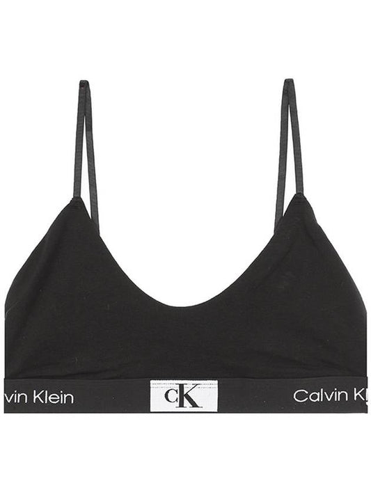 CK96 Logo Cotton Bra Black - CALVIN KLEIN - BALAAN 1