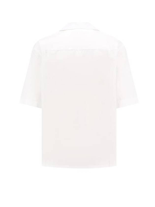 Logo Poplin Bowling Short Sleeve Shirt White - MARNI - BALAAN 3