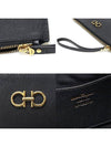 22 D781 Black hammered calfskin gold plated Gancini logo strap clutch - SALVATORE FERRAGAMO - BALAAN 7