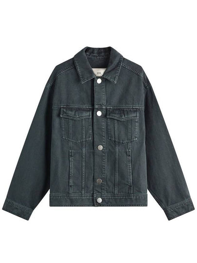 Trucker Denim Jacket Black - AMI - BALAAN 2