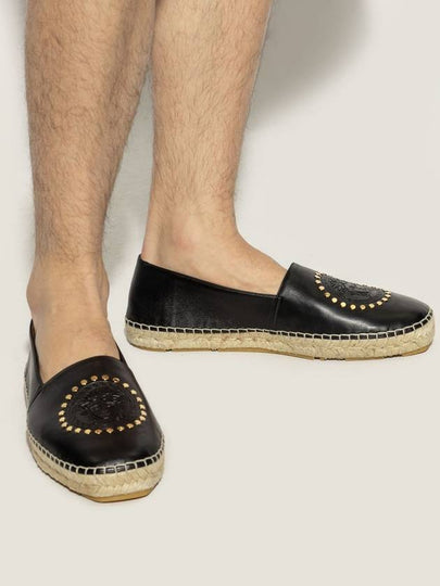 Versace Leather Espadrilles, Men's, Black - VERSACE - BALAAN 2