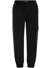 Signature Wappen Patch Cotton Exhaust Pants Black - STONE ISLAND - BALAAN 2