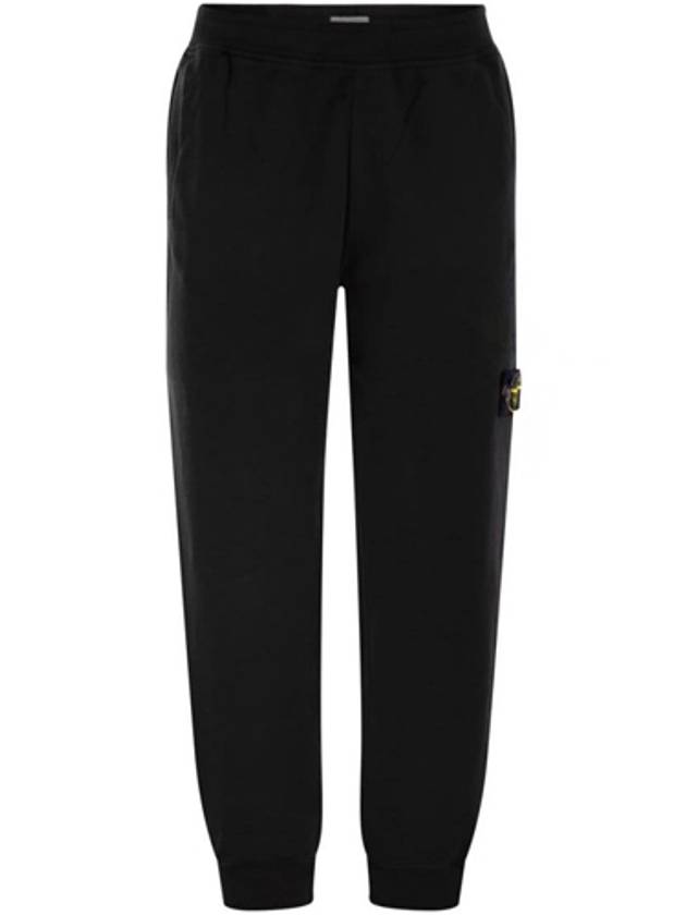 Signature Wappen Patch Cotton Exhaust Pants Black - STONE ISLAND - BALAAN 2