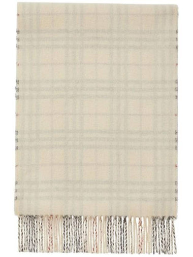 Reversible Check Cashmere Scarf Beige - BURBERRY - BALAAN 1