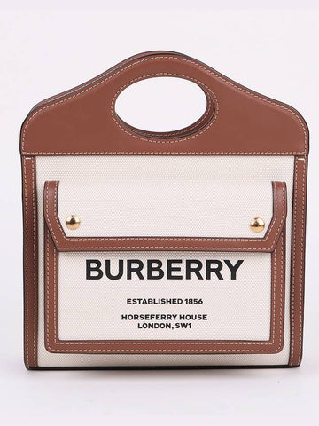 Canvas logo small pocket cross bag - BURBERRY - BALAAN 1