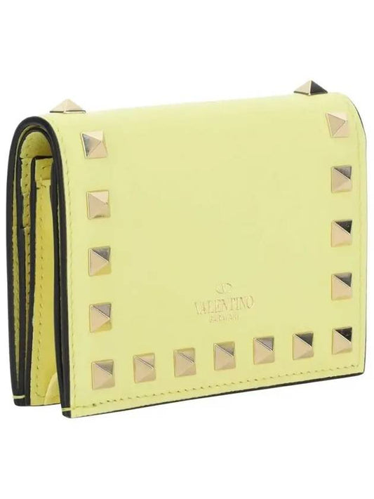 Rockstud Flap Half Wallet Yellow - VALENTINO - BALAAN 2