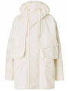 Men's Perforated Logo Technical Oversized Parka Ivory - BURBERRY - BALAAN 2