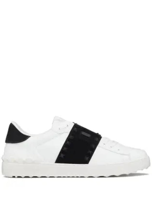 Men's Rockstud Low Top Sneakers White - VALENTINO - BALAAN 1