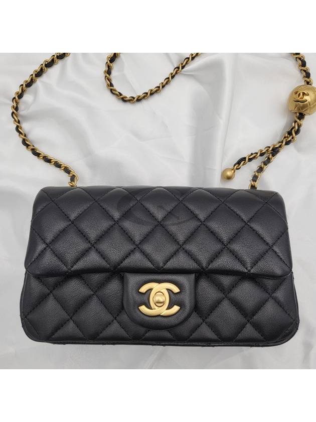 Classic New Mini Gold Ball Women s Cross Bag Black Lambskin AS1787 - CHANEL - BALAAN 4