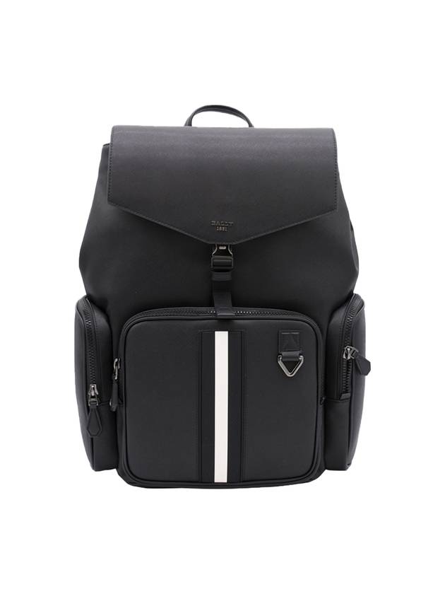 Leather Maxi Backpack Black - BALLY - BALAAN 1