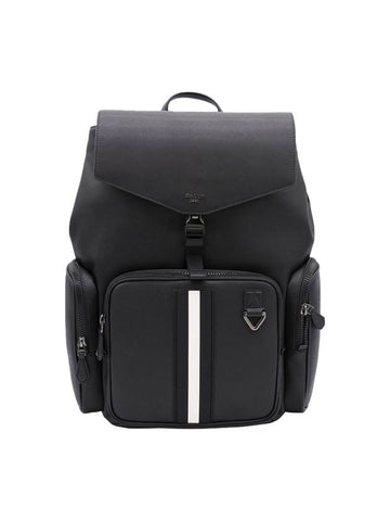 Leather Maxi Backpack Black - BALLY - BALAAN 1