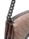 Women s Pink Beige Leather Boy Chain Shoulder Bag - CHANEL - BALAAN 7