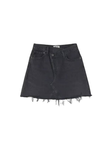 Crisscross A-line Skirt Washed Black - AGOLDE - BALAAN 1