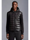 Men's Padded Cotton Cardigan Black - MONCLER - BALAAN 4