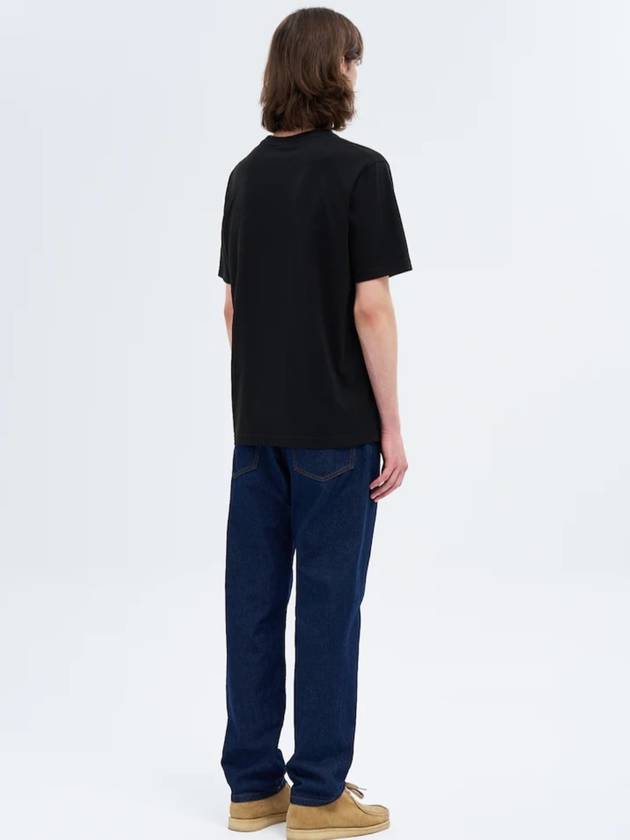 Chillax Fox Patch Regular Short Sleeve T-Shirt Black - MAISON KITSUNE - BALAAN 5