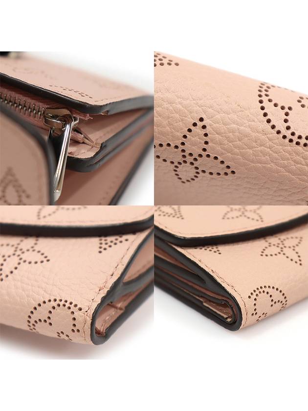 M67499 Magnolia Pink Mahina Leather Iris XS Wallet Half - LOUIS VUITTON - BALAAN 6