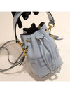 Roma Mon Tresor Leather Small Bucket Bag Light Blue - FENDI - BALAAN 3