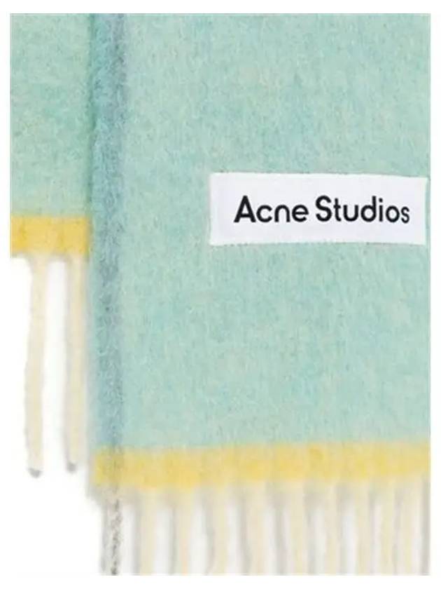 Mohair Wool Fringe Muffler Light Blue - ACNE STUDIOS - BALAAN 4