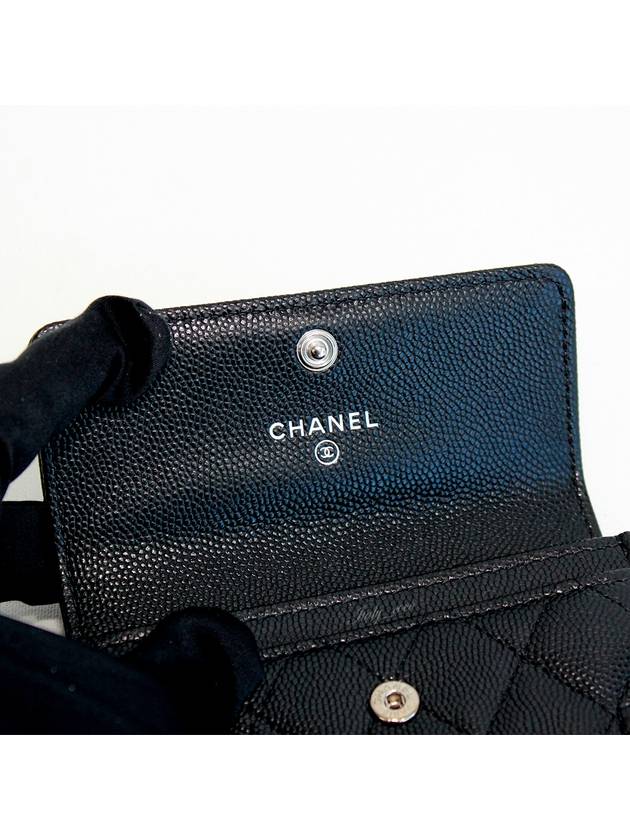 Boy  Flap Card Holder Grained Calfskin Ruthenium Black - CHANEL - BALAAN 10