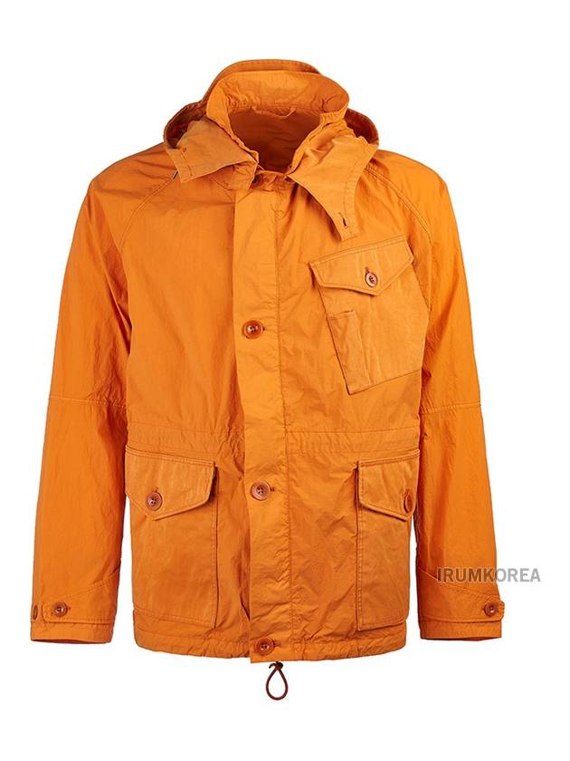 Mid Layer Flap Pocket Hooded Jacket Orange - TEN C - BALAAN 2