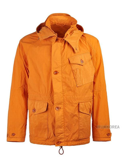 Mid Layer Flap Pocket Hooded Jacket Orange - TEN C - BALAAN 2