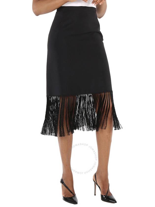 Tassel Fringe Hem H-Line Skirt - BURBERRY - BALAAN 3