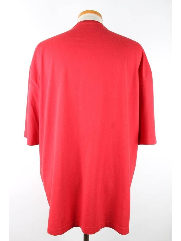 BB Laurel Logo Short Sleeve T Shirt Red M - BALENCIAGA - BALAAN 4