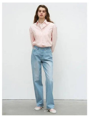 SEMI WIDE DENIM PANTS LIGHT BLUE - BENSIMON - BALAAN 1