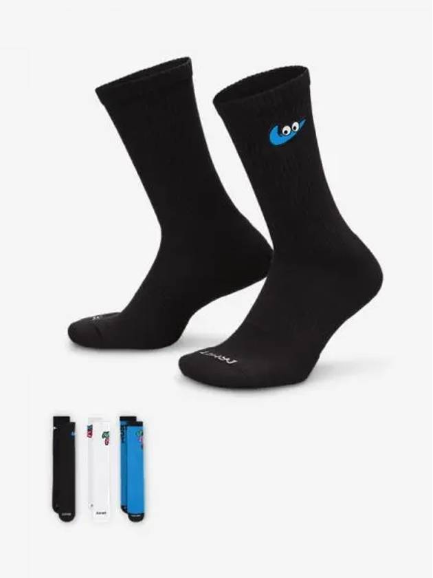 Everyday Plus Cushion Crew Socks 3 Pairs - NIKE - BALAAN 2