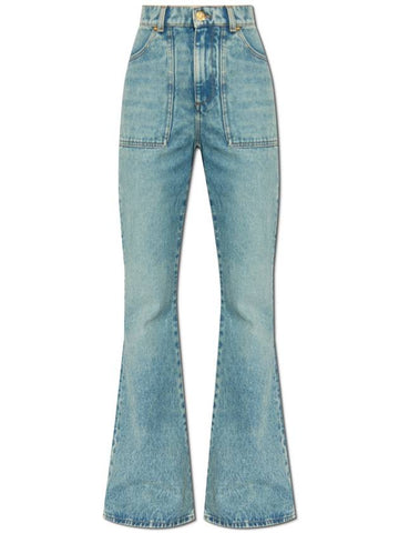 Balmain Flared Jeans, Women's, Blue - BALMAIN - BALAAN 1