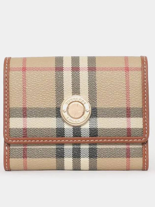 Check Half Wallet Beige - BURBERRY - BALAAN 2