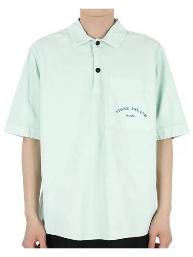 Marina Short Sleeve Polo Shirt Light Green - STONE ISLAND - BALAAN 2