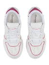 One Oblique Perforated Calfskin Low Top Sneakers White Fuchsia - DIOR - BALAAN 2