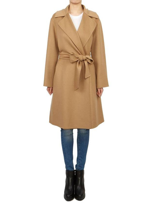 Totem Belt Virgin Wool Single Coat Camel - MAX MARA - BALAAN 2