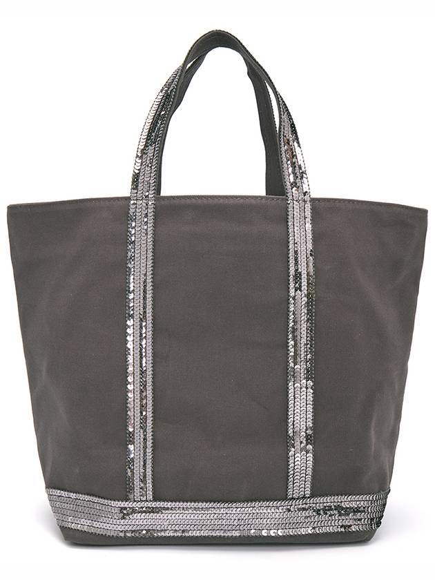 Canvas M Cabas Tote Bag Anthracite - VANESSA BRUNO - BALAAN 5