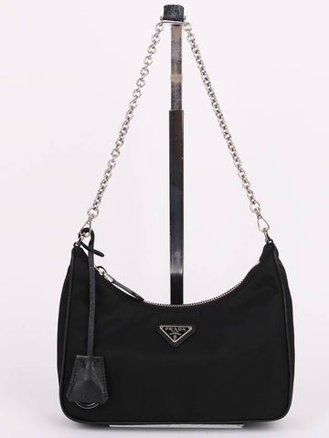 Re edition Tesuto black chain shoulder bag 1BH204 - PRADA - BALAAN 1