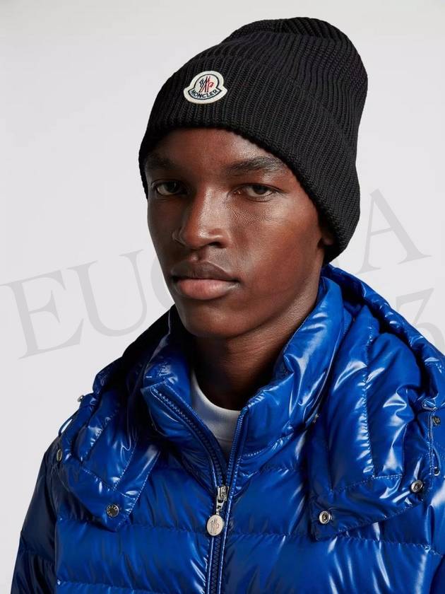 Cotton Beanie Black - MONCLER - BALAAN 6