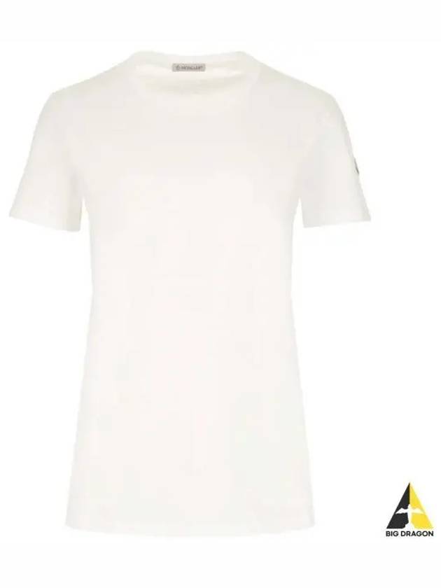 Logo Patch Jersey Cotton Short Sleeve T-Shirt Off White - MONCLER - BALAAN 2