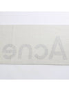 Jacquard Logo Two Tone Wool Muffler White Light Grey - ACNE STUDIOS - BALAAN 5