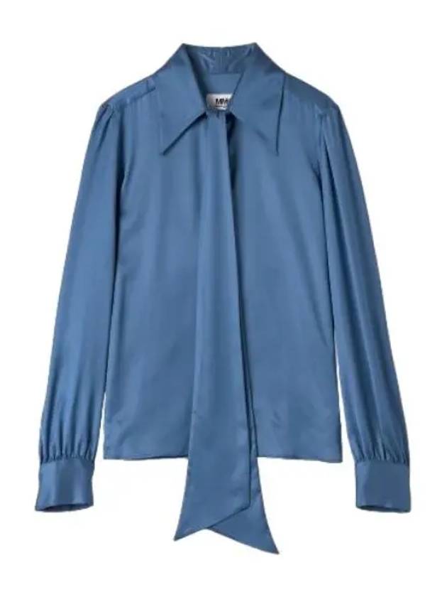 Women s Woven Rayon Shirt Blue - MAISON MARGIELA - BALAAN 2